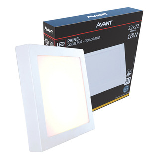 Painel Plafon Led 18w Quadrado Sobrepor Amarelo 22x22 Avant Painel Plafon Led 18w Quadrado Sobrepor Amarelo 22x22 Avant