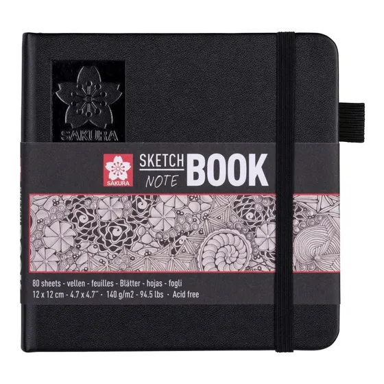 Cuaderno Sakura Sketchbook Hojas Blanco Crema 80 hojas lisa 1 materias unidad x 1 12cm x 12cm sketchbook note