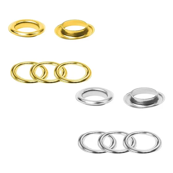 Ojetes Metálicos 40mm Plateados Metalicos Pack 100 Unidades