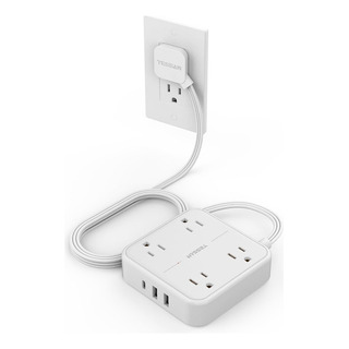 / Regleta De Enchufe Plano Delgada Con Puertos Usb, 4 / Regleta De Enchufe Plano Delgada Con Puertos Usb, 4