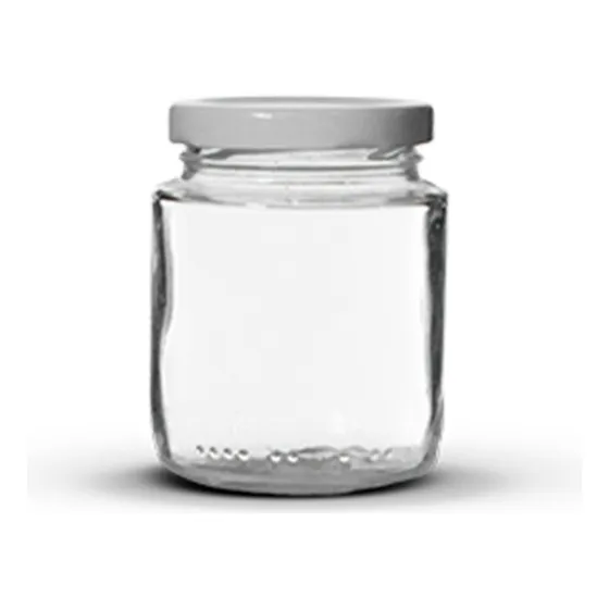 24 Potes De Vidro Belém 240ml Com Tampas Metálicas E Lacres Cor Branco