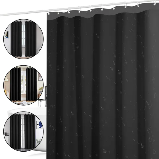 Cortina De Ducha Con Ganchos 200x200cm Impermeable Antimoho