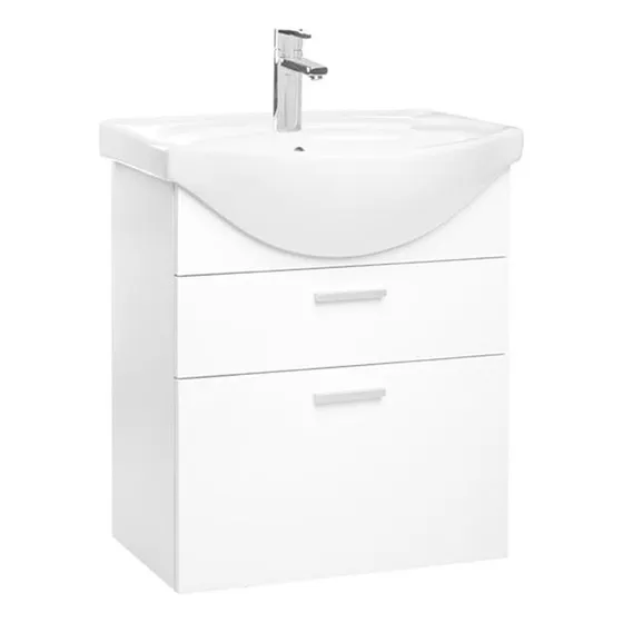 Vanitory Suspendido Roca Mahler Mueble Baño + Bacha Mono Cantidad De Agujeros Para Grifería Un Agujero Bacha Blanco Mueble Blanco