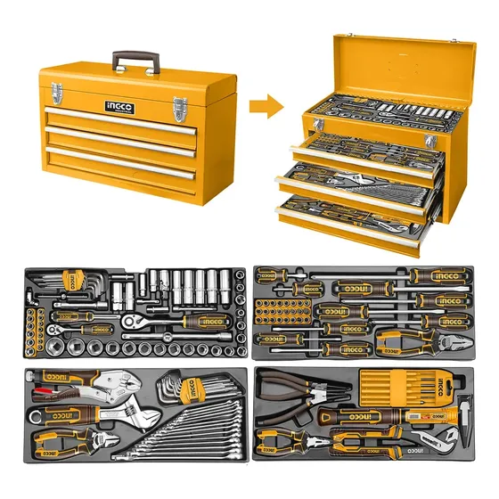 Set de Herramientas en Caja Metálica de 136 Piezas INGCO HTCS261368