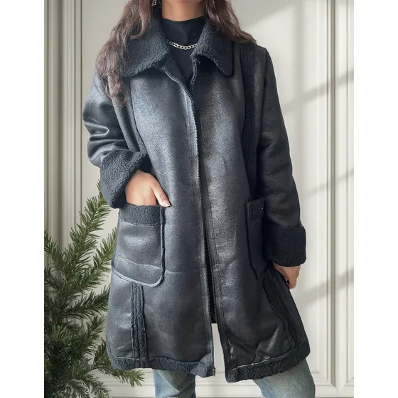 Chaqueta Gamulan Manga Larga Moda Mujer Samantha