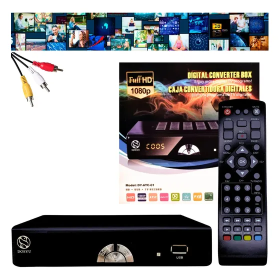 Convertidor 03 Decodificador Digital Señal Analoga Hd  Dosyu