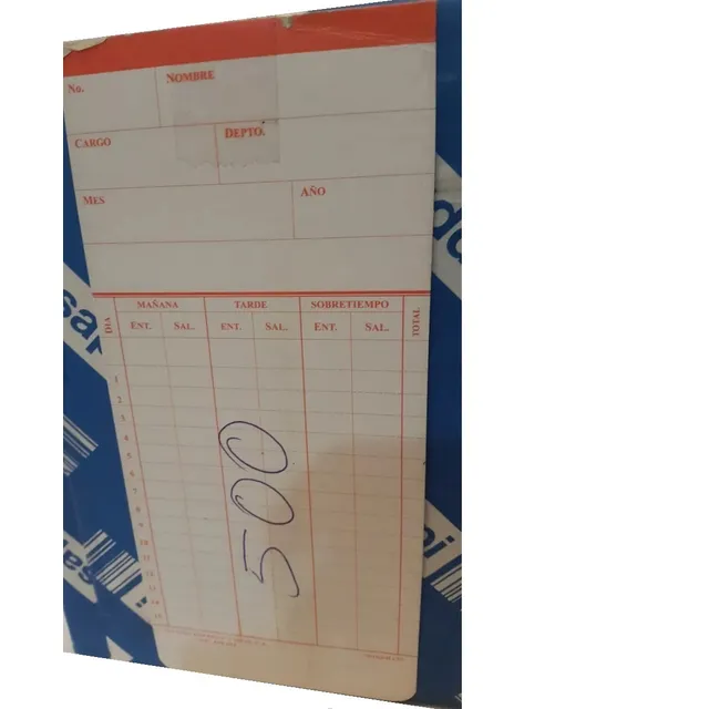 Tarjetas Para Reloj  De Control De Personal