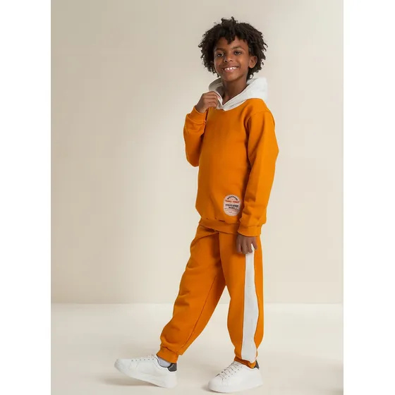 Conjunto Blusão De Inverno E Calça Moletom Infantil Menino