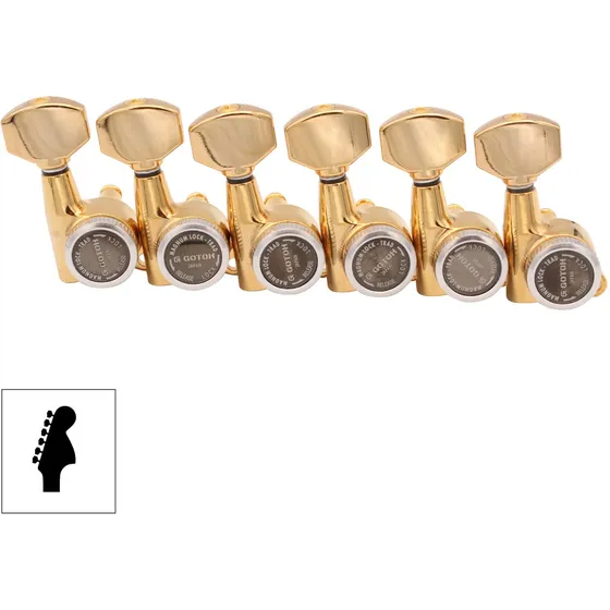 Tarraxas Trava Magnum Lock Gotoh Gold Para Guitarra 6 Linha