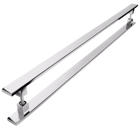 Puxador Inox Para Porta Pivotante Madeira Vidro 1 Metro Cor Alto Brilho Puxador Inox Para Porta Pivotante Madeira Vidro 1 Metro Cor Alto Brilho