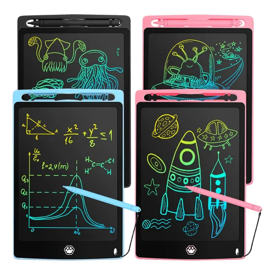 4 Tableta Escritura Lcd Para Niño Pantalla Colorida 8,5  S +