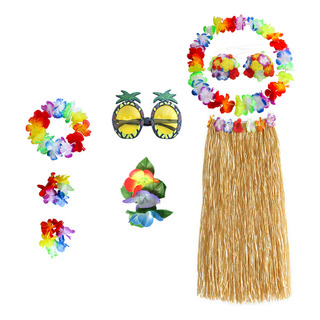 Conjunto De Falda Hula Hawaiana, Adecuado Para Bailes De Más Conjunto De Falda Hula Hawaiana, Adecuado Para Bailes De Más