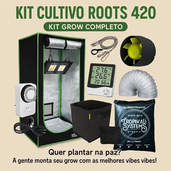 Kit Cultivo Master Plant 40x40 Grow Cob Led 100w