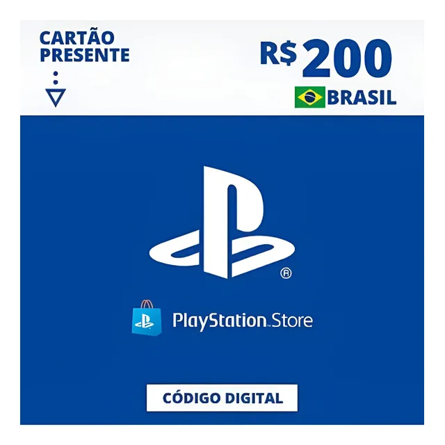Giftcard Playstation Store Br Psn Card Brasil R$ 200 Reais