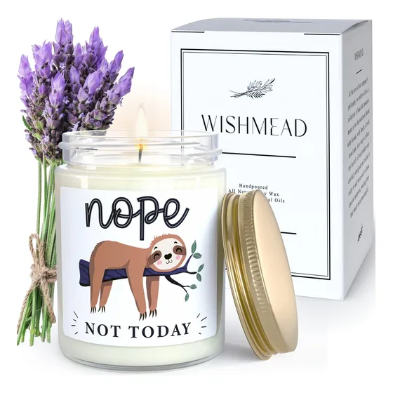 Regalo Perezoso Para Mujer Vela Lavanda Niña Madr