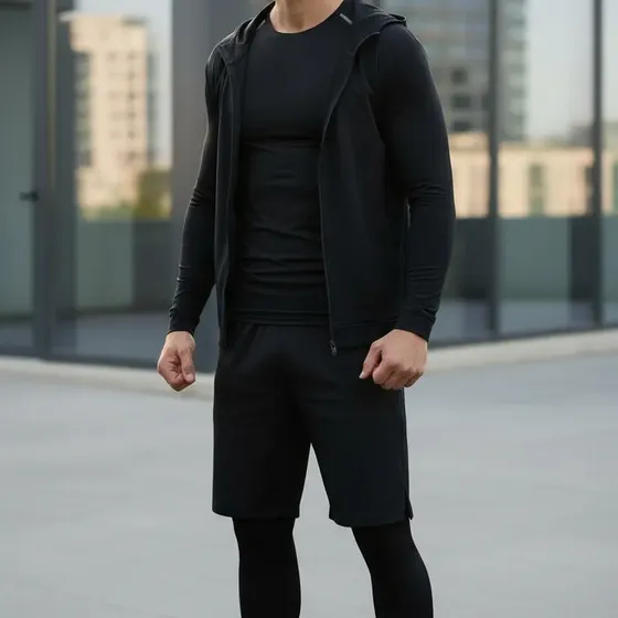 5 Pack Conjunto Deportivo Gym Hombre Compresion Primera Capa