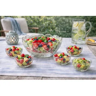 Conjunto De 7 Bowls De Vidro Rose Para Cozinha