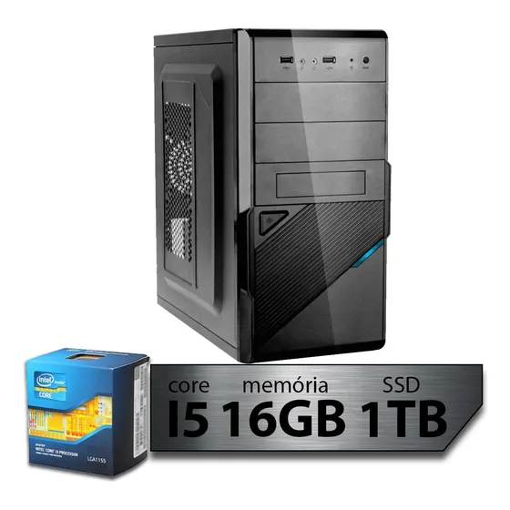 Computador Cpu Intel I5 Ssd 1tb 16gb Memória Ram Teclado Mou