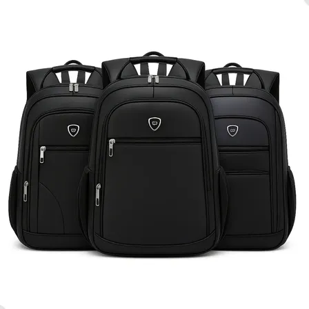 Mochila Resistente Impermeável Alça Aço Reforçada Masculina Preto Liso