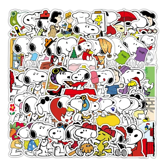 Calcomanias 100 Stickers Snoopy Pegatinas Decorativos Kawai