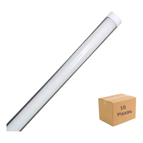 Lampara Luminario Led Slim Sobreponer 40w Luz Dia Igoto 10pz Estructura Blanco