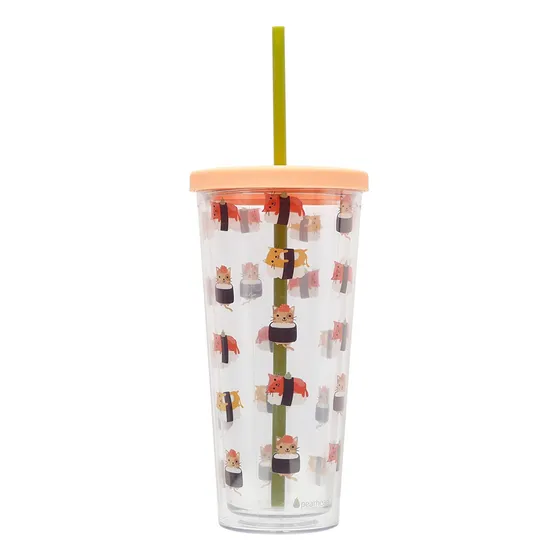 Pearhead Vaso Agua Sushi Para Gato Viaje Dueño Mascota Taza