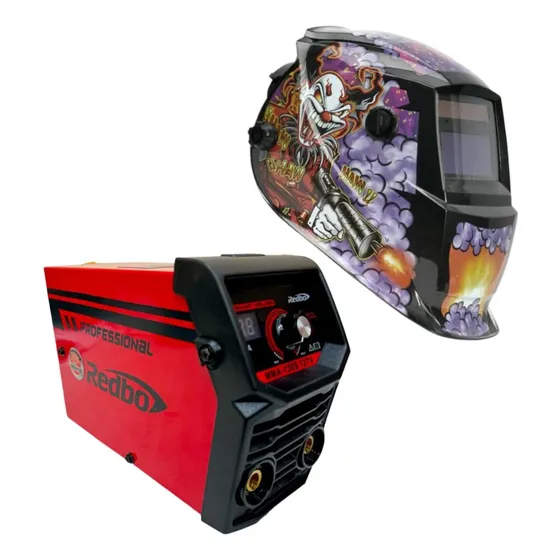 Soldadora Inversora Mma130s Redbo 127v + Careta Electrónica