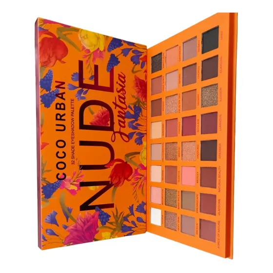 Paleta De Sombras Nude Fantasía De Coco Urban 32 Tonos