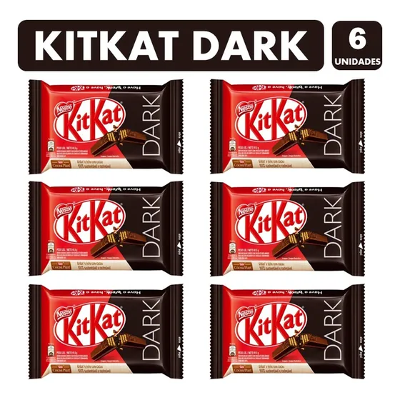 Kitkat Dark - Oblea Bañada En Chocolate Amargo (pack De 6un)