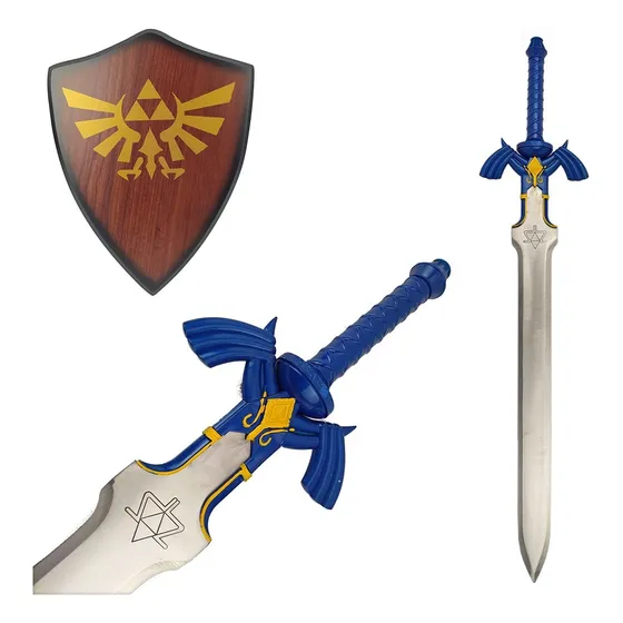 Espada Master Sword The Legend Of Zelda Tamanho Real Azul