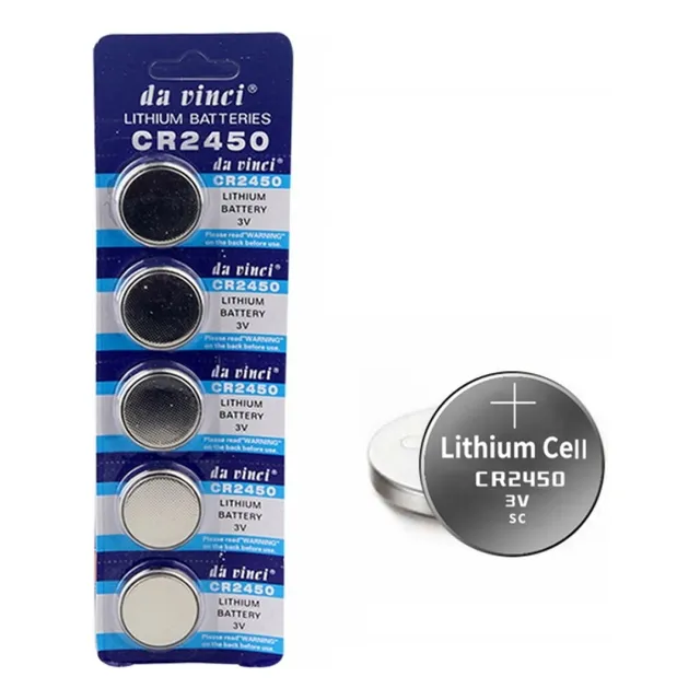 Pilas De Litio Cr-2450 Batería No Recargable Blister X 5pcs©
