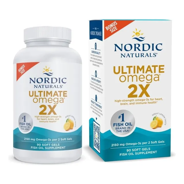 Omega 3 Ultimate X2 Nordic Naturals 90 Cápsulas Blanda Sin Sabor
