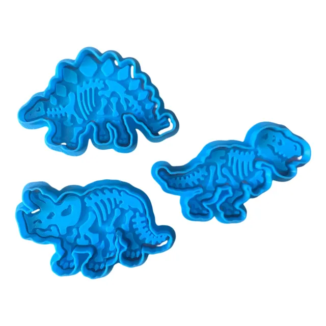 Kit Cortante Mas Sello Reposteria Dinosaurios Huesos 8cm X3u
