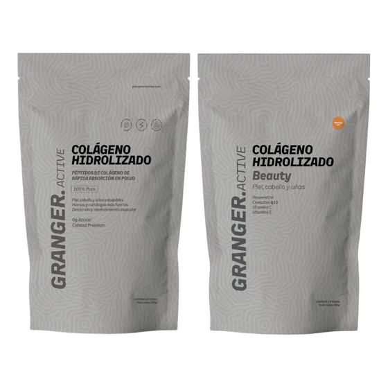 Granger Active Colágeno Beauty + Clear Sabor Naranja 250g