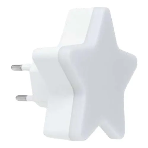 Luz Led Noturna Infantil Bebê Estrela Com Sensor De Tomada Estrutura Luminária LED com Sensor - Estrelinha Buba