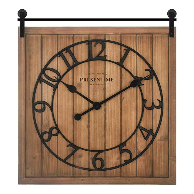 Presentime Co Farmhouse Reloj Puerta Granero Estilo Shiplap