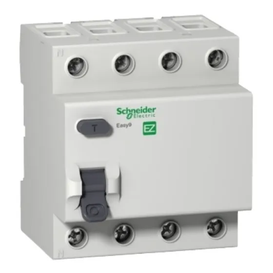 Disyuntor Diferencial Tetrapolar 4x25 30ma E9 25a Schneider