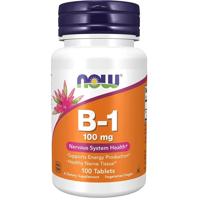 Vitamina B1 100 Mg 100 Tabletas Producción De Energía Now