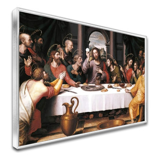 Quadro Santa Ceia Jesus E Seus Discípulos C/moldura Quadro Santa Ceia Jesus E Seus Discípulos C/moldura