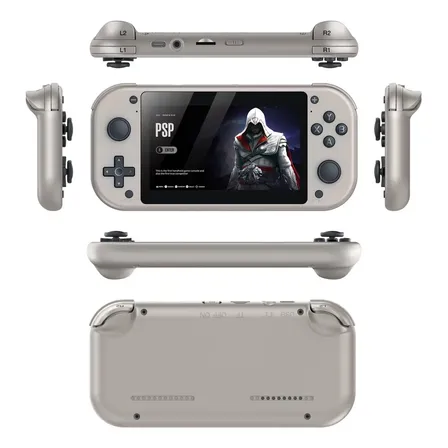 Fone Gamer Portátil R43 M17 Pro Hd Retro + 20mil Jogos Retro Prateado