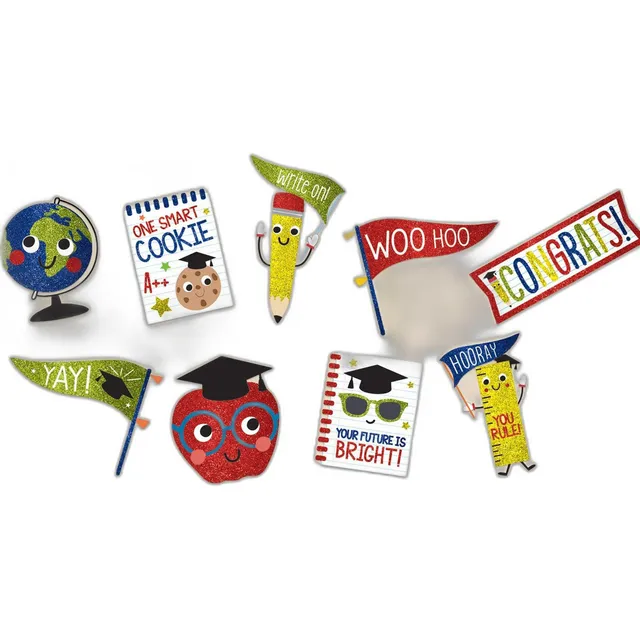 Amscan Kiddie School Graduation Cutout Set-9 Pcs, 30.4cm, Mu