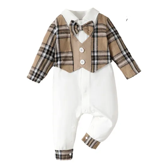 Traje De Caballero A Cuadros Para Bebés De 3 A 24 Meses