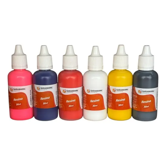Kit 6 Pigmento Líquido Leitoso Para Resina Epóxi 30ml
