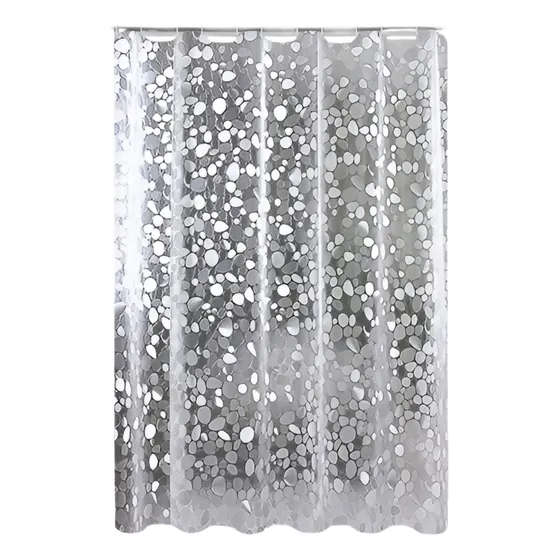 Cortina De Baño Tela Impermeable 2 Mts X 1.80 + Ganchos Roca