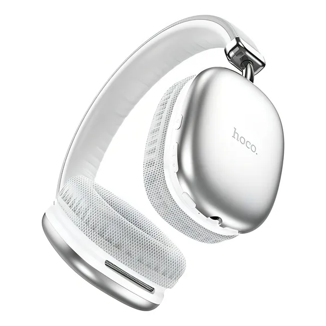 Audifonos Bluetooth Con Vincha Hoco 40h Duracion Estereo Color Plateado
