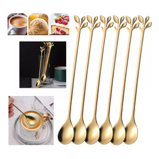 Set X 6 Cucharitas Café Postre Acero Inoxidable Mango Largo Set X 6 Cucharitas Café Postre Acero Inoxidable Mango Largo