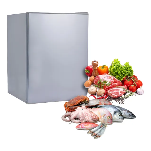 Frigobar Mini 28l Refrigerador Congelador Compacto Plateado