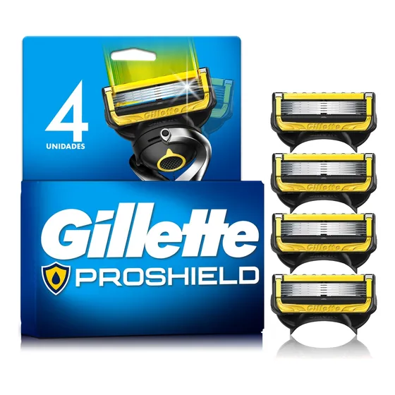 Carga Para Aparelho De Barbear Proshield 4 Unidades Gillette