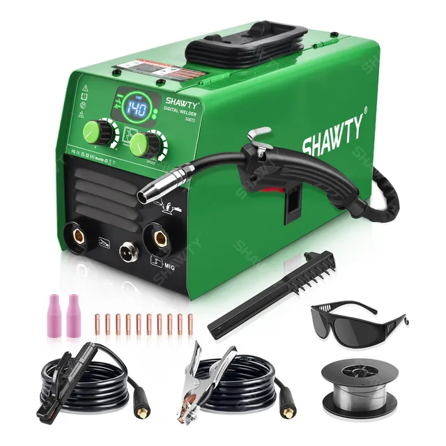 Soldadora Inversora Portatil SHAWTY, MMA MIG TIG 3 en 1 Soldadora Inverter, Maquina de Soldar 140A , Maquina De Soldar Inverter 4000W, Para Soldadura Industrial, Mantenimiento Doméstico