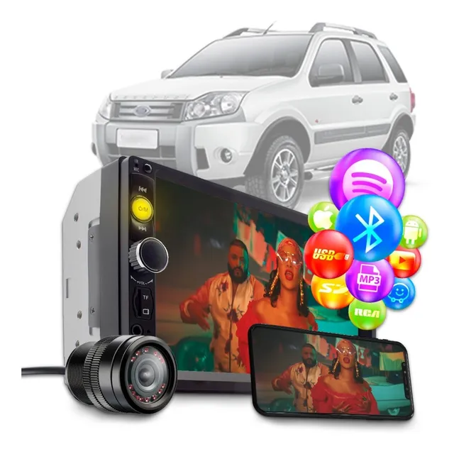 Central Multimídia Mp5 Ecosport Camera Ré Infravermelho